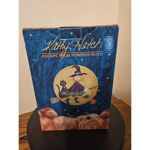 Kathy Hatch Escape From Pumpkin Patch BLACK CAT & WITCH LANTERN - NIB